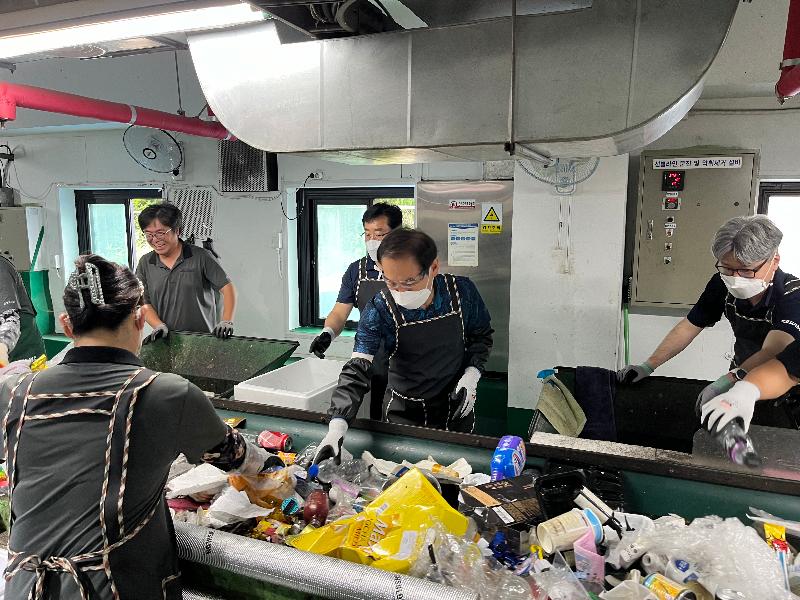 군포도시공사, 온열질환 예방을 위한 CEO 사업장 현장체험 실시_새활용타운2